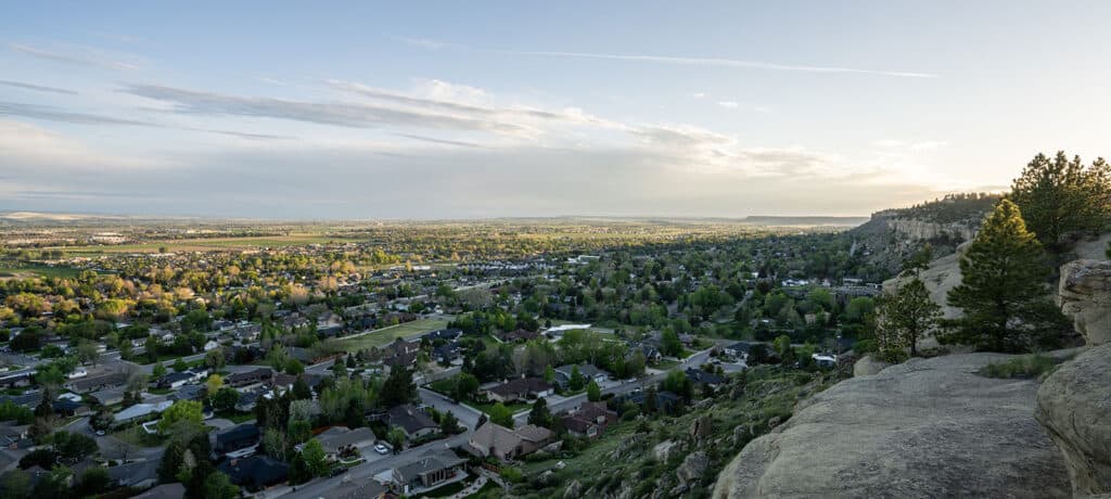 Billings Montana West End from the Rims