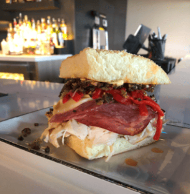 Muffaletta Sandwich from Cork & Barrel Restaurant in Billings Montana | Better Off in Billings