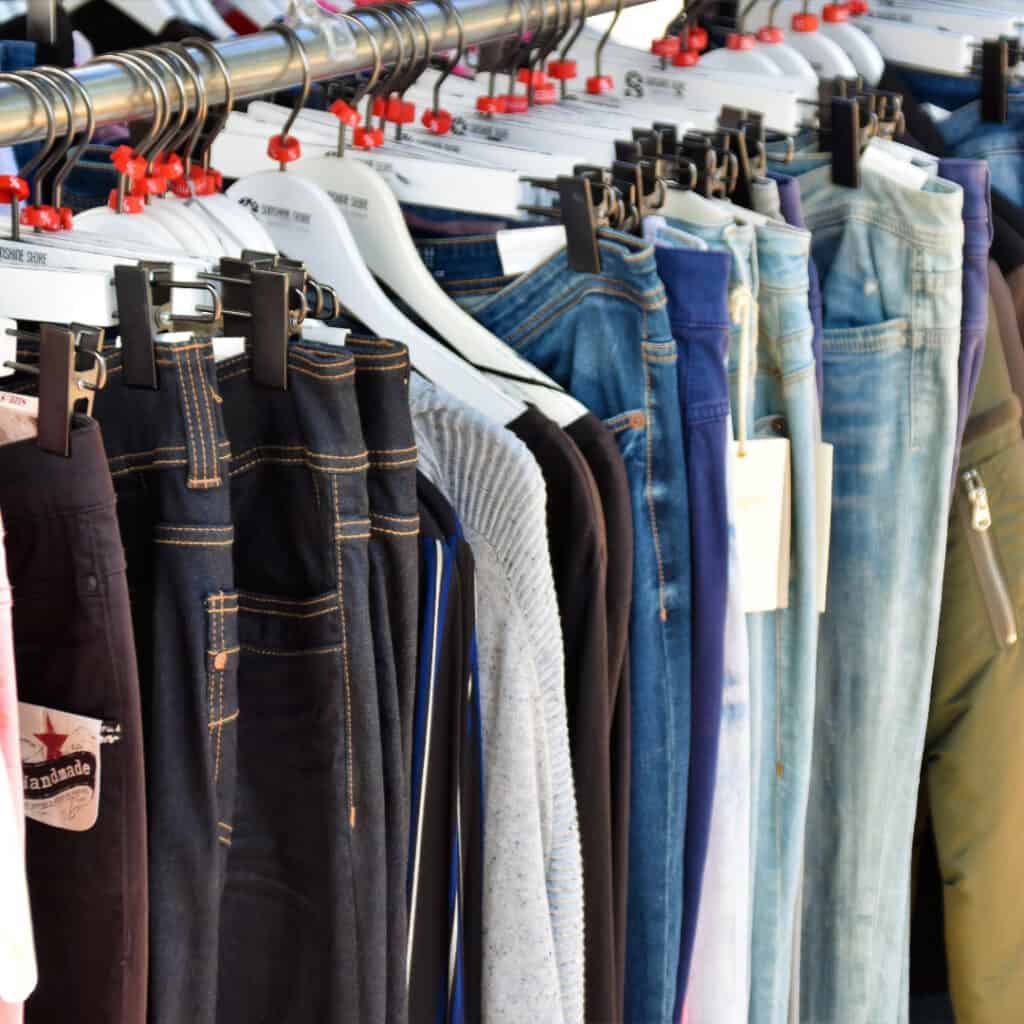 Jeans at a thift store | Thrift shopping in Billings | Better Off In Billings